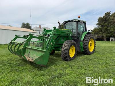 John Deere 6145M MFWD Tractor w/Grapple Loader