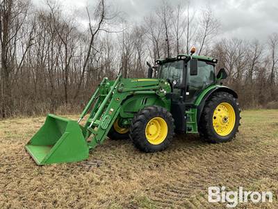 2016 John Deere 6155R MFWD Tractor w/640R Loader