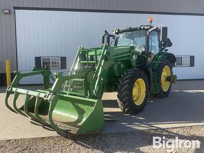 2015 John Deere 6155R MFWD w/640R Loader