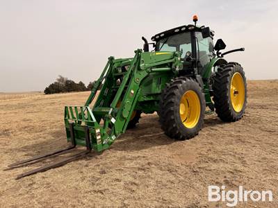 2021 John Deere 6175R Row Crop MFWD Tractor w/660R Front End Loader
