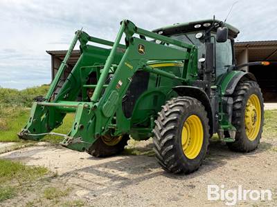 2014 John Deere 7210R MFWD Tractor w/John Deere H480 Loader