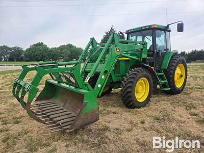 2002 John Deere 7410 MFWD Tractor w/Loader