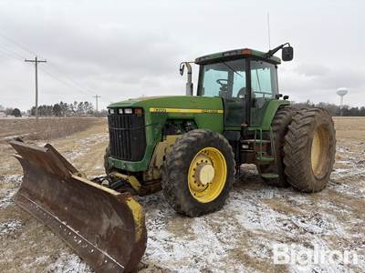 1997 John Deere 8300 MFWD Tractor w/ Degelman Dozer Blade
