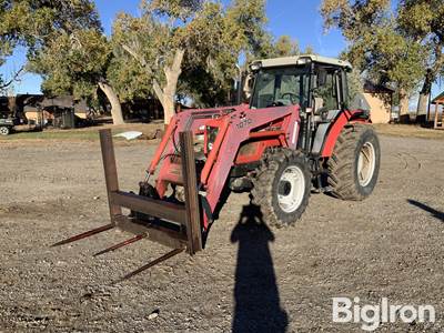 1993 Massey Ferguson 4355 MFWD Tractor w/Bale Spear