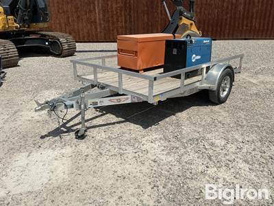 2019 H&H Flatbed/Utility Welding Trailer w/Miller Bobcat 250