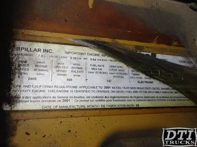 Caterpillar 3126 Engine for a Peterbilt 330