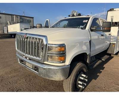 Used 2019 International CV Complete Hood Assembly with Grille and Headlights