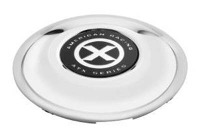 ATX Front 5 Tab Snap In Hub Cap, Chrome