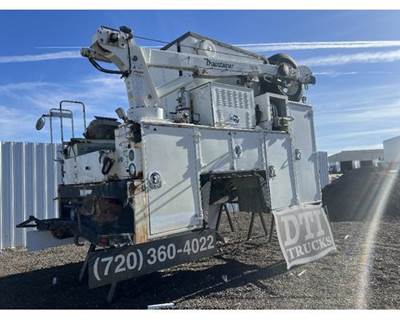 Used 12' x 96" Maintainer Service Body w/ 6000 Lb Hydraulic Crane for International 4300