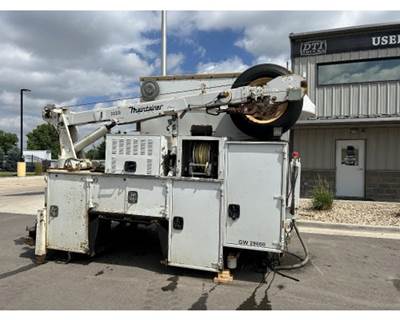 Used 12' Maintainer Service Body with 6000 Lb Hydraulic Crane for Sterling Acterra