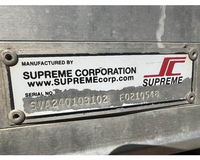 Supreme 24' Dry Van Body with 3000 Lb Tuck-Under Liftgate