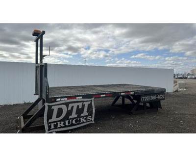 Used 16' x 101" Flatbed Truck Body with Hard Rubber Deck for Freightliner Columbia