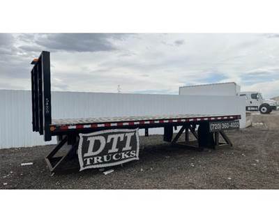 Used 20' x 102" Flatbed Truck Body, Wood Deck, 57" Headache Rack