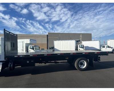 24' x 102" Steel Flatbed Truck Body with Hydraulic Hoist, Stake Side Capable
