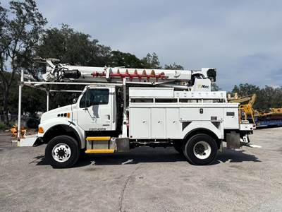 Sterling Acterra Single Axle Digger Derrick Truck - 2009 Altec D2045ATC Digger Derrick