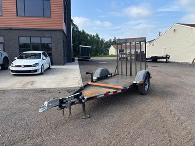 MMDI 7' TRAILER Single Axle Steel Landscape Trailer - Spring, Fixed Axle