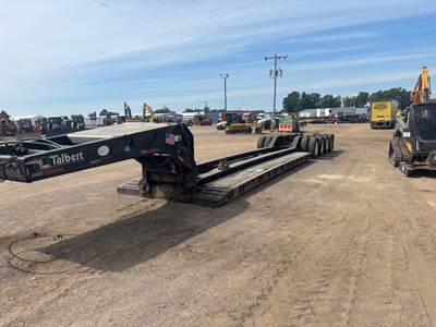Talbert 55SA 66ft Quad Axle Steel Lowboy Trailer - 4 Bag Air Ride, Fixed Axle
