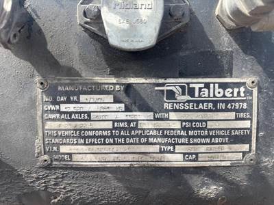 Talbert 55SA 66ft Quad Axle Steel Lowboy Trailer - 4 Bag Air Ride, Fixed Axle