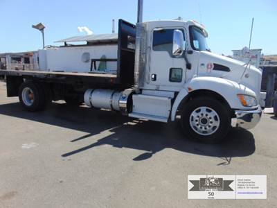 2012 Kenworth K270E Flatbed Truck - S & S TRUCK & TRCTR Flatbed / Platform Body
