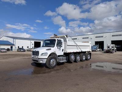 Freightliner M2 106 Quad Axle Dump Truck - Cummins 300HP, 6 Speed Allison Rds Automatic, 18' Dump