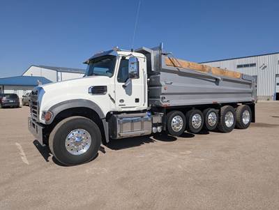 Mack Granite 124FR Five Axle Dump Truck - MP8 500HP, 12 Speed M Drive Amt, 20' Dump