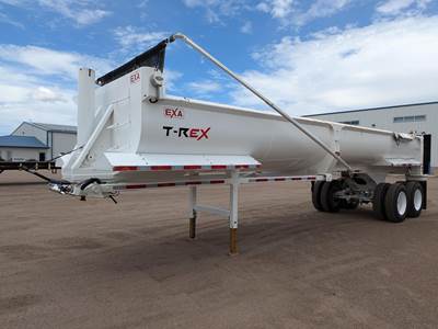 EXA T-REX 35 ft Half Round End Dump Trailer - Tandem Axle, Steel, Spring