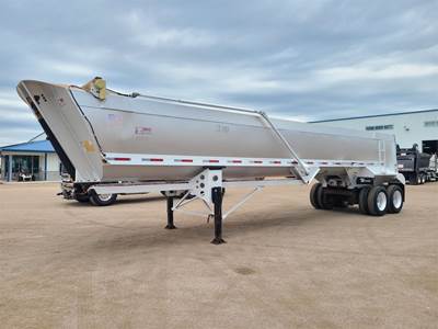 Travis 39 ft Half Round End Dump Trailer - Tandem Axle, Aluminum, Air Ride