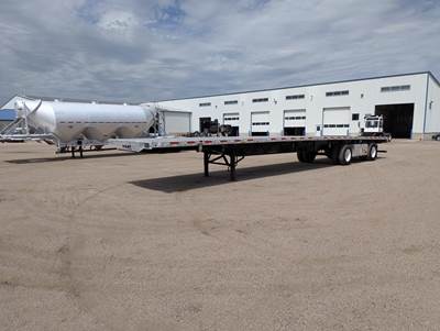 Transcraft 53x102 Steel Flatbed Trailer - Air Ride, Fixed Spread Axle