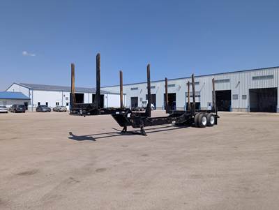 Manac 44x102 Tandem Axle Steel Log Trailer - Walking Beam, Fixed Axle
