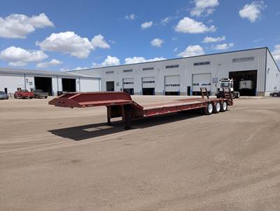 Atoka 45x102 Tri Axle Steel Lowboy Trailer - Spring, Fixed Axle
