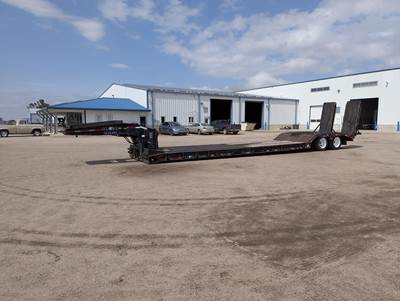 Globe 51x102 Tandem Axle Steel Lowboy Trailer - Air Ride, Fixed Axle