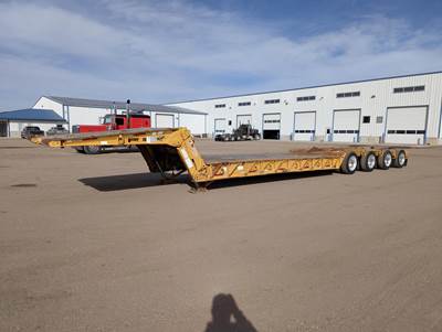 Load King 52x102 Quad Axle Steel Lowboy Trailer - Air Ride, Fixed Axle