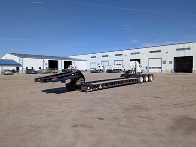 Load King 48x102 Tri Axle Steel Lowboy Trailer - Air Ride, Fixed Axle