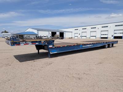 Trail King 48x102 Tandem Axle Steel Lowboy Trailer - Air Ride, Sliding Axle