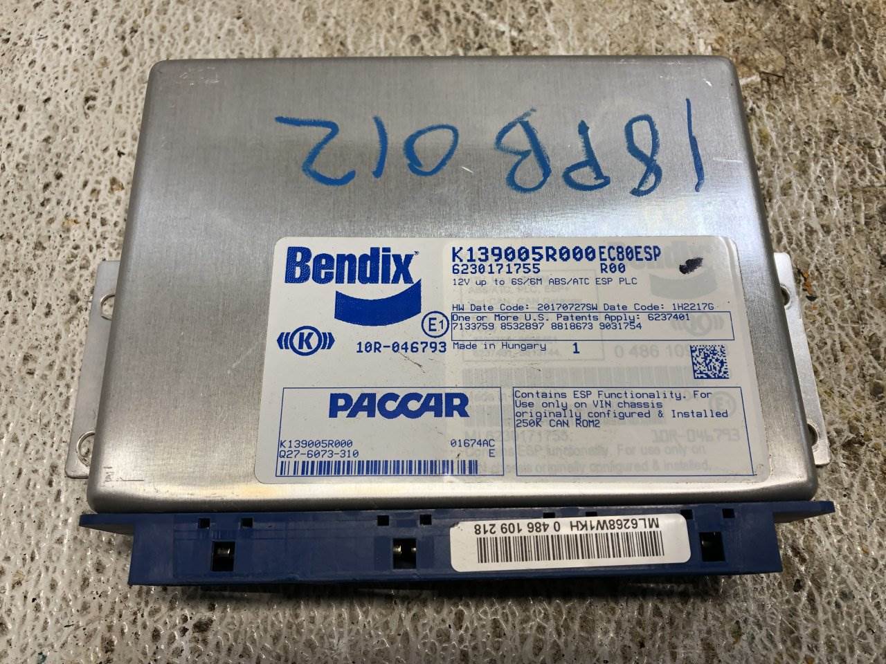 2018 Peterbilt 579 ABS Control Module For Sale Spencer, IA Q276073
