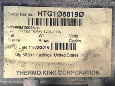Thermo King TRIPAC Auxiliary Power Unit (APU) for a Freightliner Cascadia