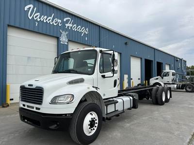 Freightliner M2 106 Tandem Axle Cab & Chassis Truck - Cummins, 350HP, 6 Speed Allison Hs Automatic