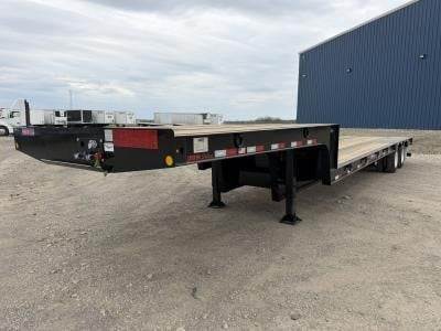 Pitts 40x102 Steel Drop Deck Trailer - Spring, Fixed Axle