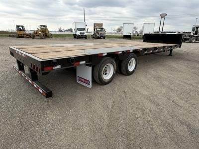 Pitts 40x102 Steel Drop Deck Trailer - Spring, Fixed Axle