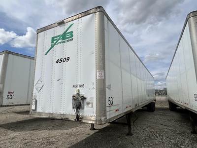 Wabash 53 ft Dry Van Trailer - Swing Door, Spring, Sliding Axle