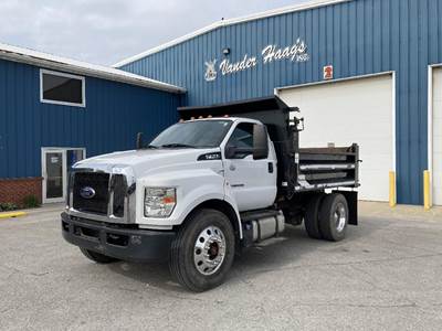 Ford F-750 Single Axle Dump Truck - 6.7L 270HP, 6 Speed Automatic, 10' Dump
