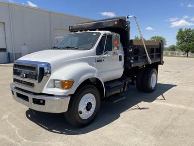 Ford F-750 Single Axle Dump Truck - Cummins 200HP, 6 Speed Allison Rds Automatic, 10' Dump