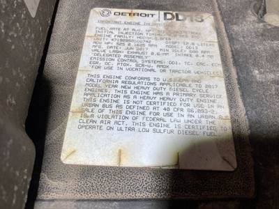 Detroit DD13 Engine for a Freightliner Cascadia