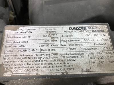 Paccar MX-13 Engine for a Kenworth T680