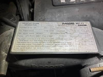 Paccar MX-13 Engine for a Peterbilt 579