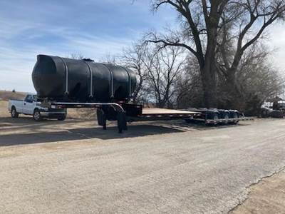 Neville 53x102 Tandem Axle Steel Equipment Transport Trailer - Spring, Spread Axle