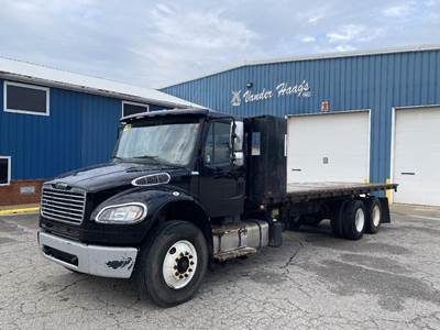 Freightliner M2 106 Tandem Axle 26 ft Flatbed Dump Truck - 300HP, Automatic