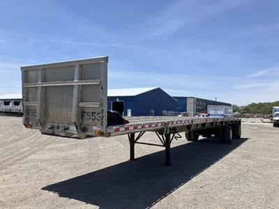 East 48x102 Aluminum Flatbed Trailer - Air Ride, Spread Axle
