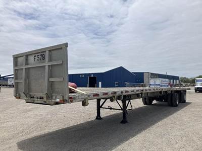East 48x102 Aluminum Flatbed Trailer - Air Ride, Spread Axle