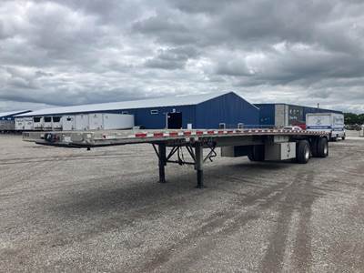 East 48x102 Aluminum Flatbed Trailer - Air Ride, Spread Axle